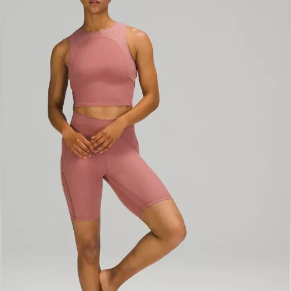NEW 12 LULULEMON NULU MESH SPICED CHAI MAUVE BROWN Yoga Tank Top never worn NWOT